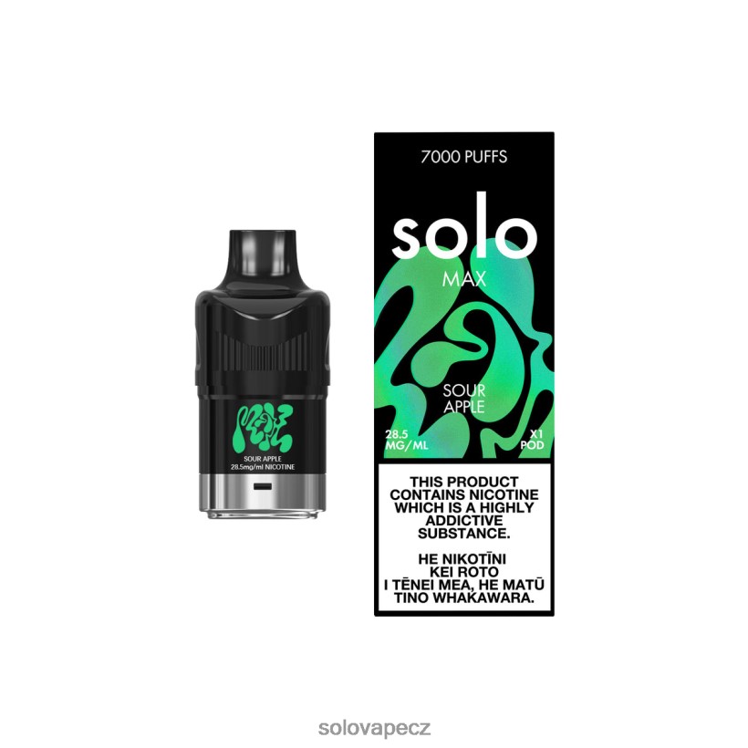 Solo Disposable Vape Prodej - Solo MAX lusk DB886H80 kyselé jablko