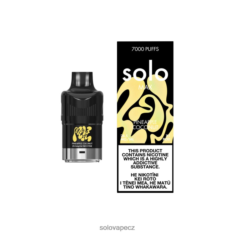 Solo Disposable Vape Review - Solo MAX lusk DB886H75 ananasový kokos