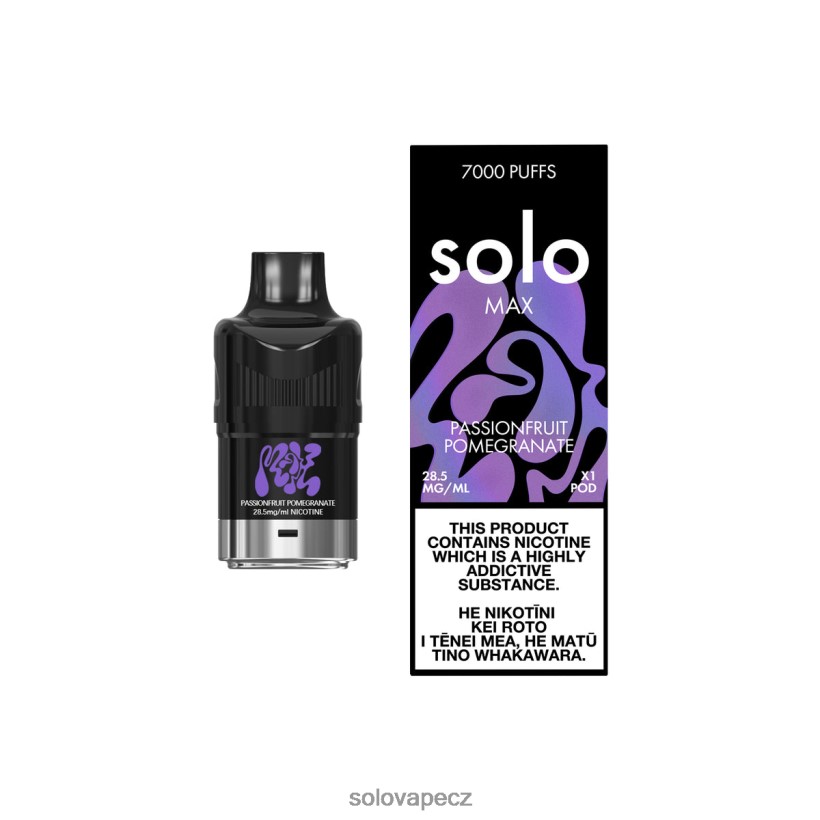 Solo Disposable Vape Review - Solo MAX lusk DB886H89 mučenka granátové jablko
